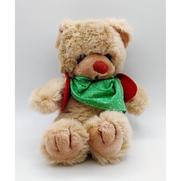 Dan Dee Storybook Original Vintage Teddy Bear w/Vest & Scarf Plush 10” Toy - Picture 1 of 4